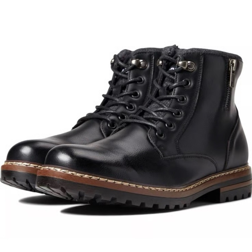 Madden NYC Men’s Devon Lace Up Combat Boots Black Size 9 NIB
